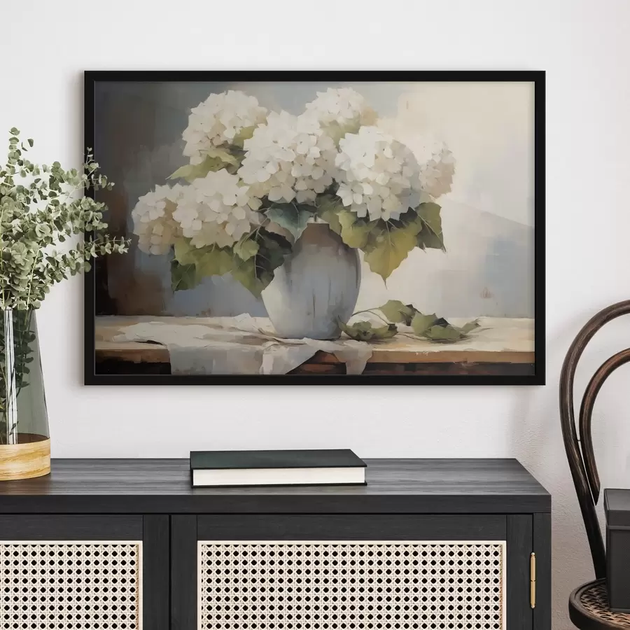 Papier peint photo Vase avec des fleurs sur la table f41761