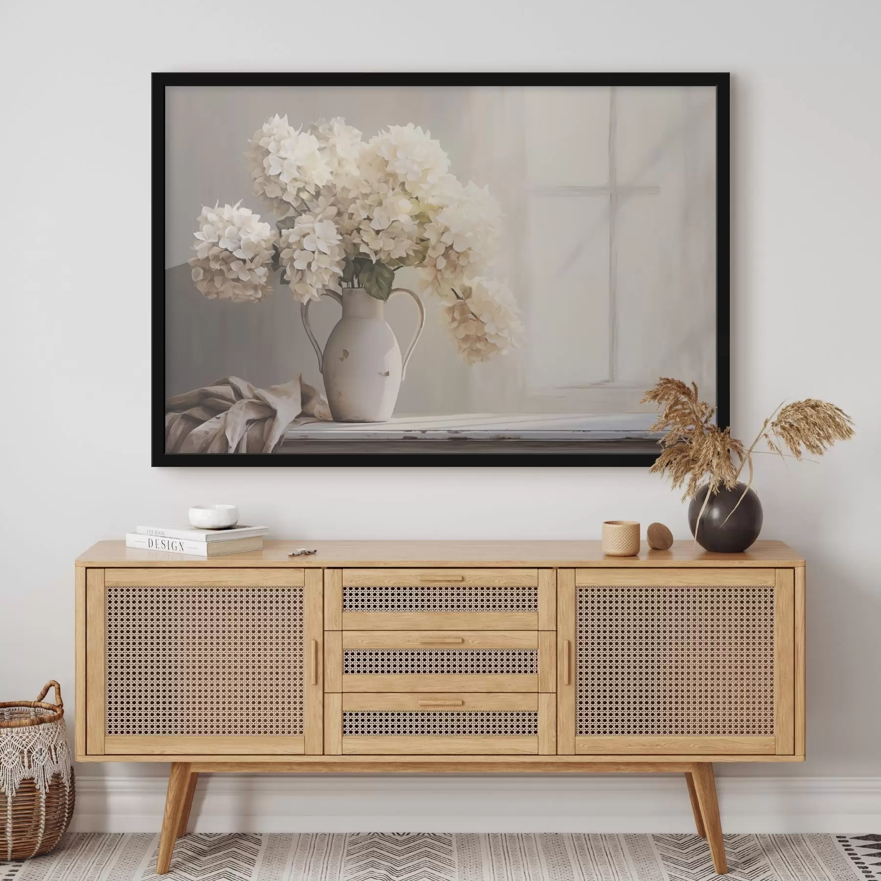 Papier peint photo Vase avec des fleurs sur le rebord de la fenêtre f41762