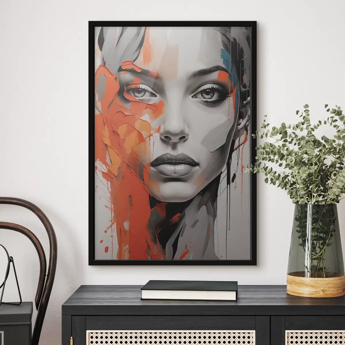 Affiche Visage de fille à la peinture à l'huile f41764