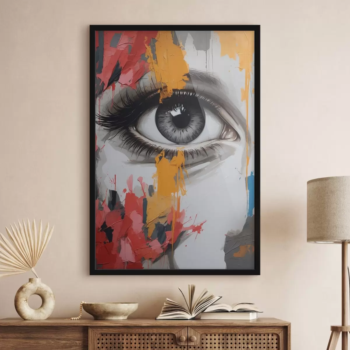 Affiche Oeil de femme en peinture à l'huile f41768