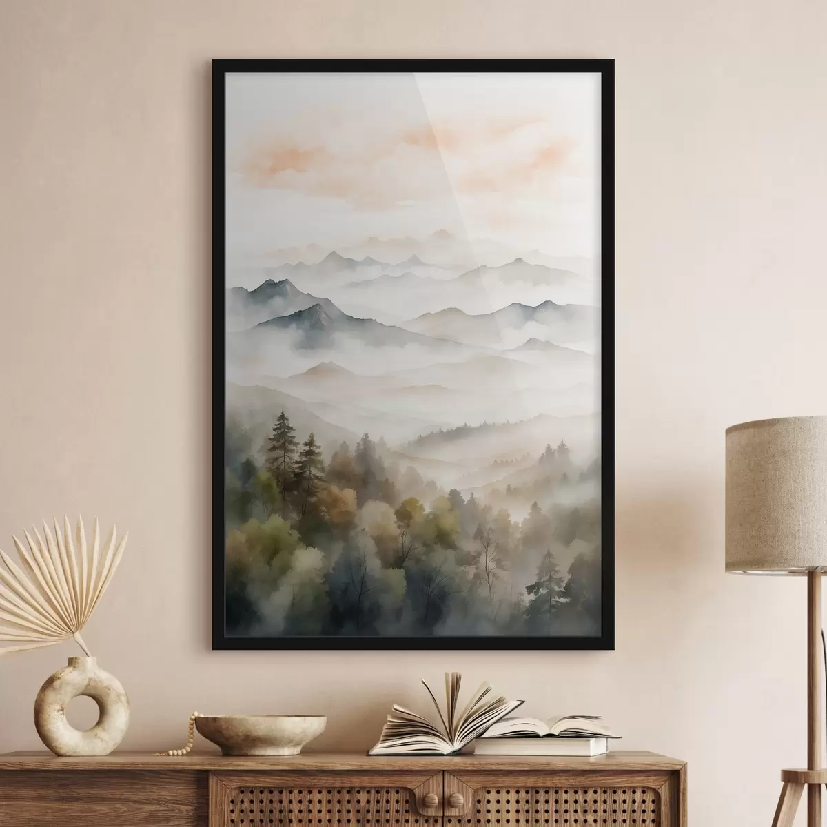 Affiche Montagnes dans la brume f41781