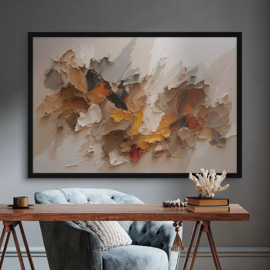 Fotobehang Abstract schilderij in olieverfstijl f42087