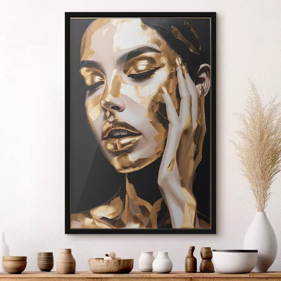 Papier peint photo Visage de fille en peinture f42091