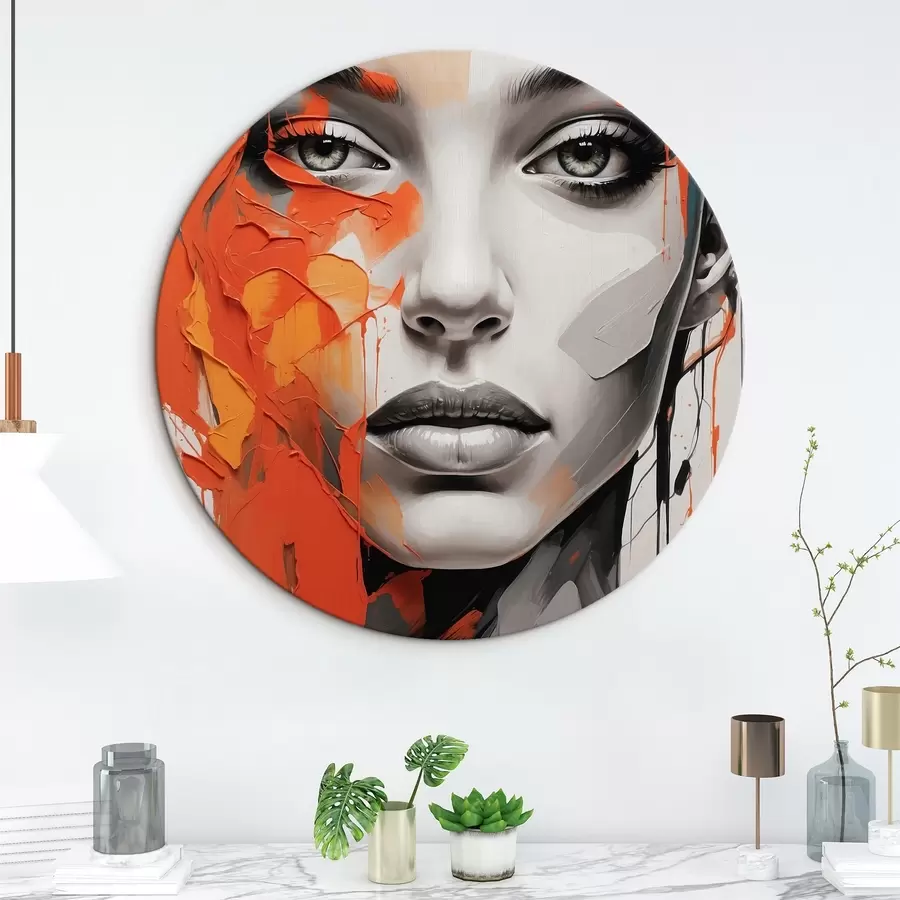  Peintures Visage de fille à la peinture à l'huile r41764