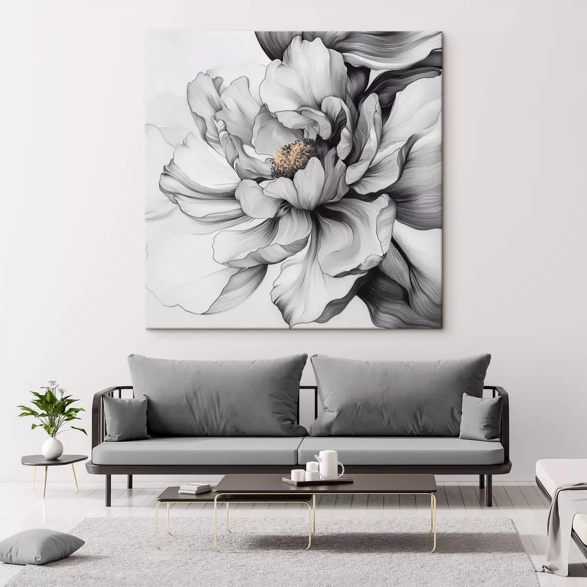  Peintures Grande fleur abstraite s41990