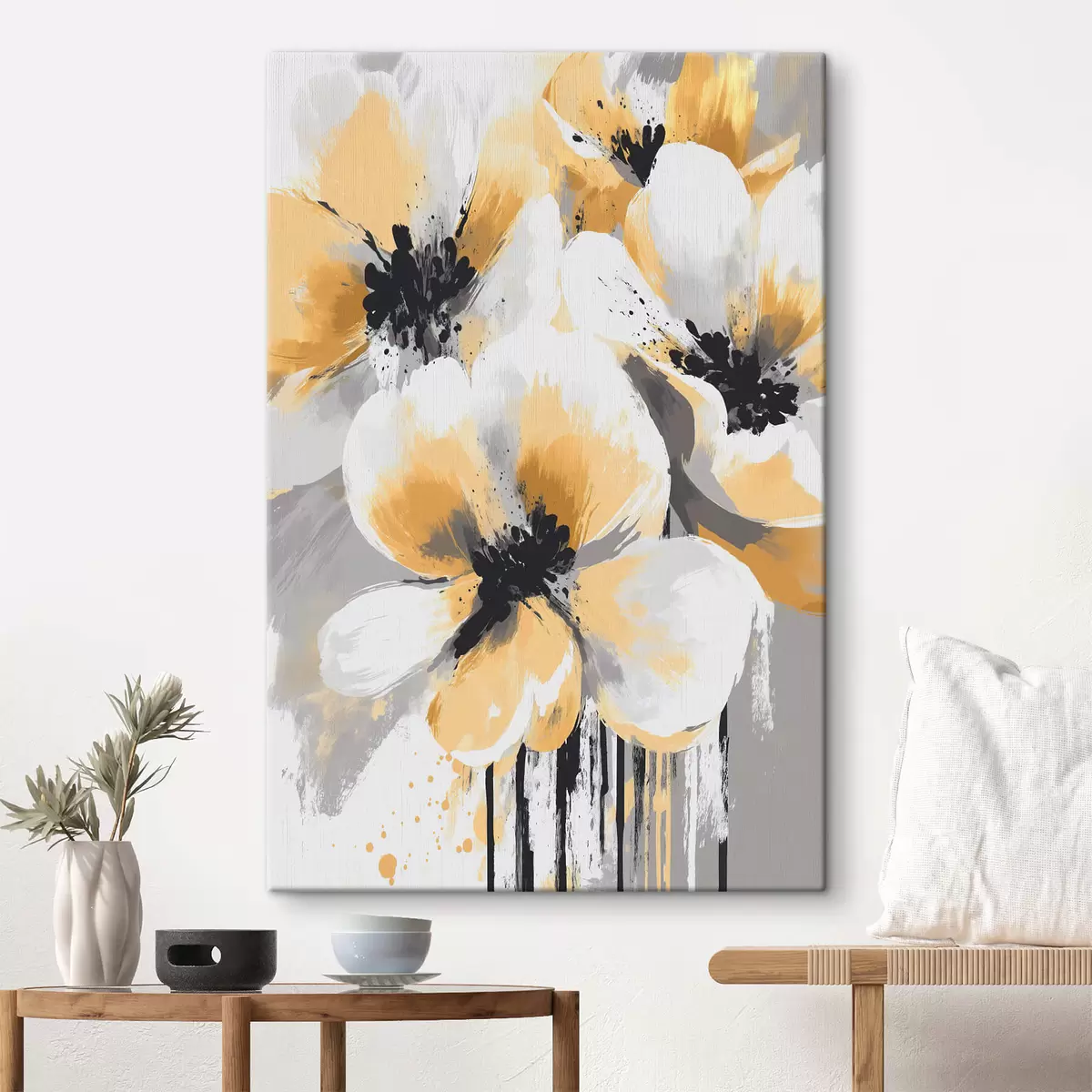  Schilderijen Abstracte bloemen s42109