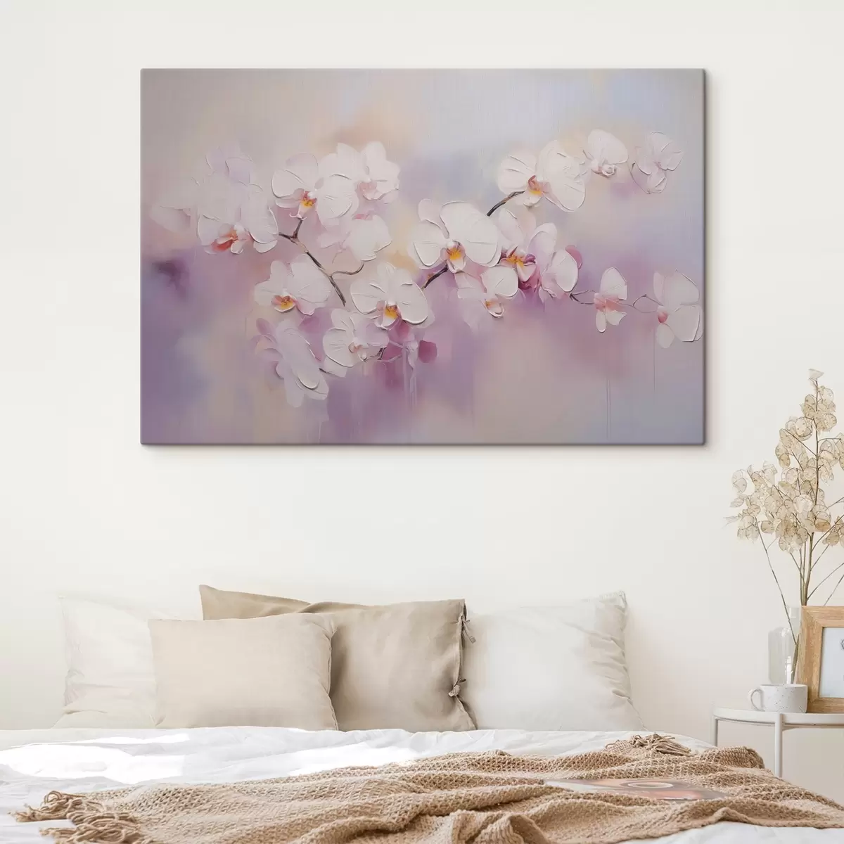  Peintures Branche avec orchidées blanches imitation peinture s42141