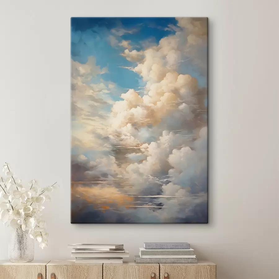 Papier peint photo Ciel avec nuages imitation de peinture s42145