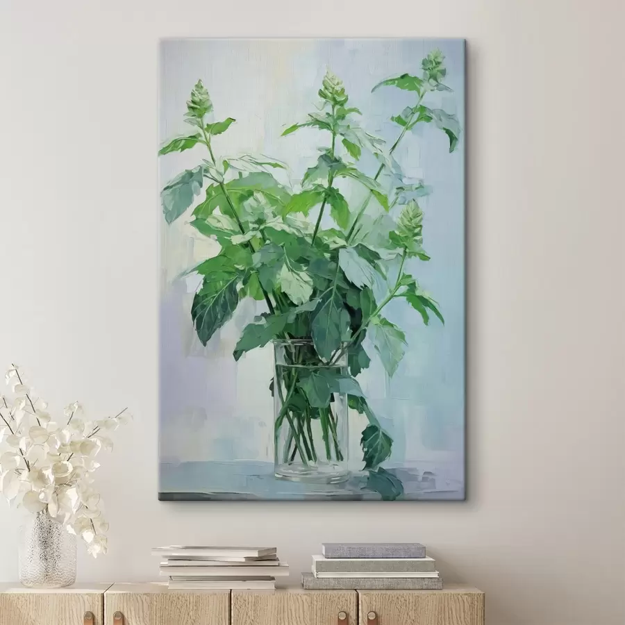  Peintures Végétation dans un vase transparent imitation peinture s42148