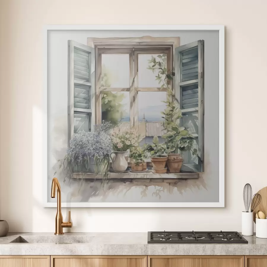 Papier peint photo Jardin sur le rebord f42144