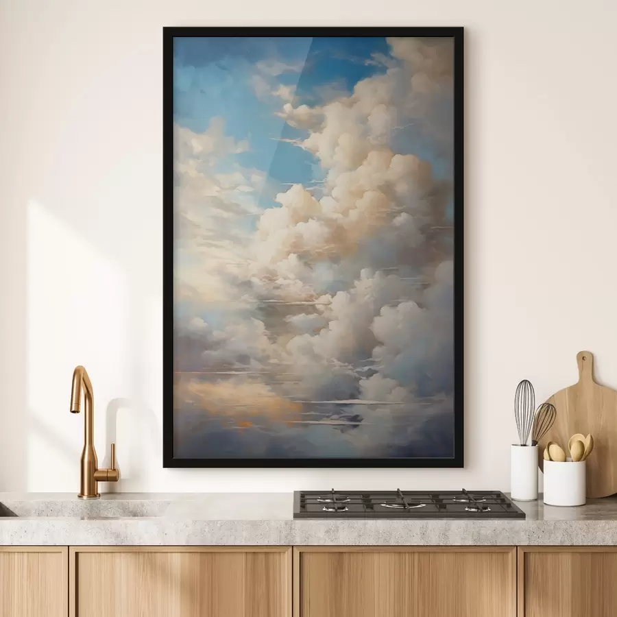 Papier peint photo Ciel avec nuages imitation de peinture f42145