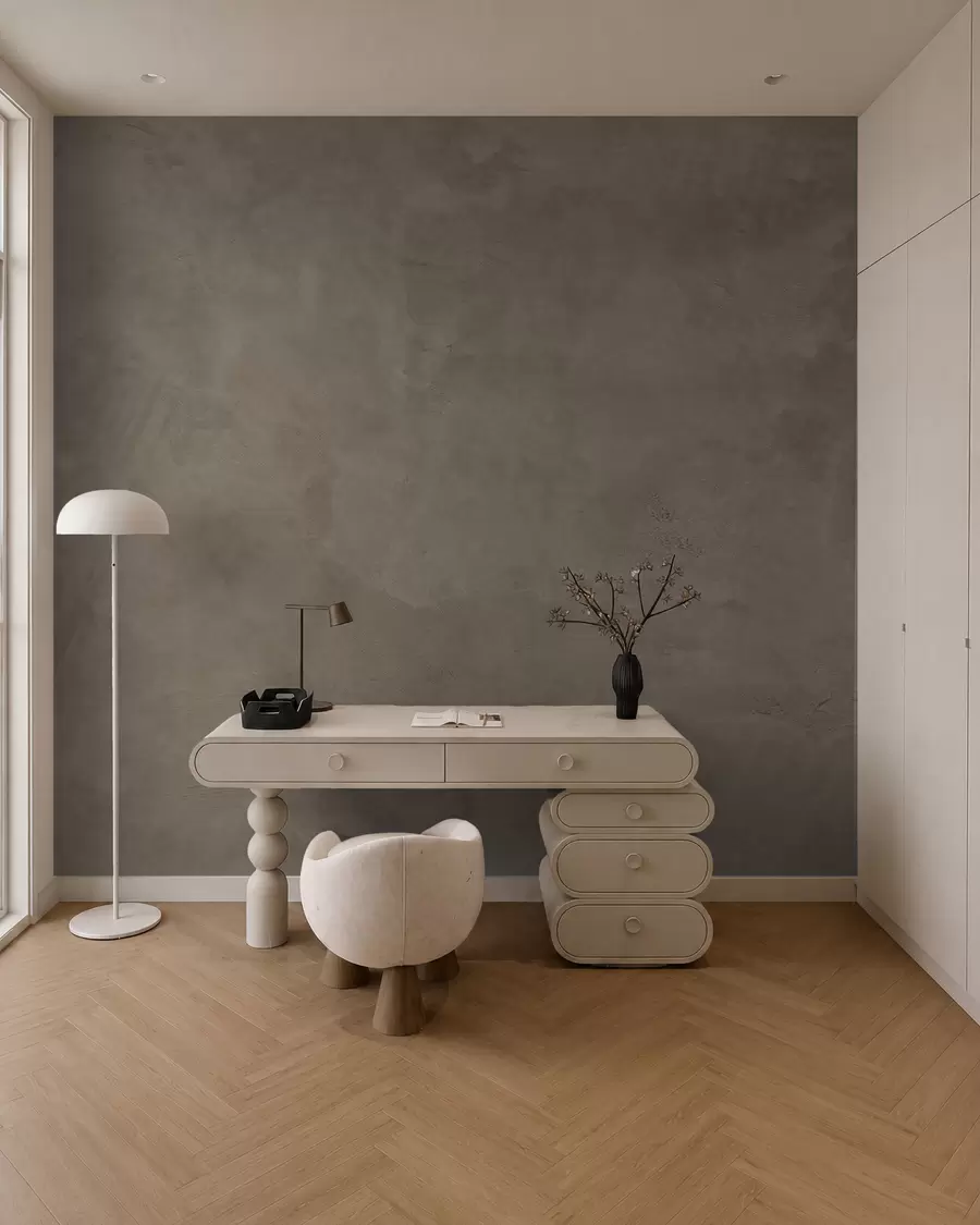 Fotobehang Bruine en beige achtergrond met betonmuureffect w02553v3
