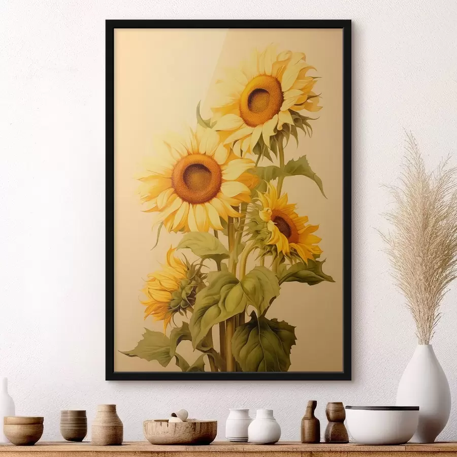Papier peint photo Tournesols au soleil f42155