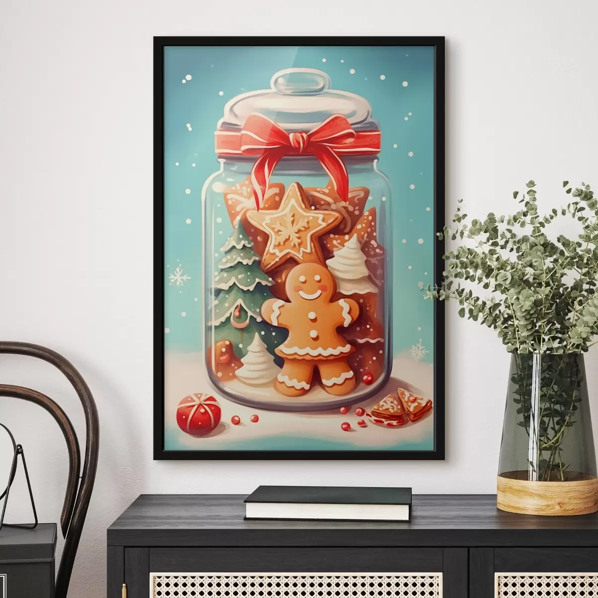 Affiche Biscuits de Noël dans un pot festif f42156