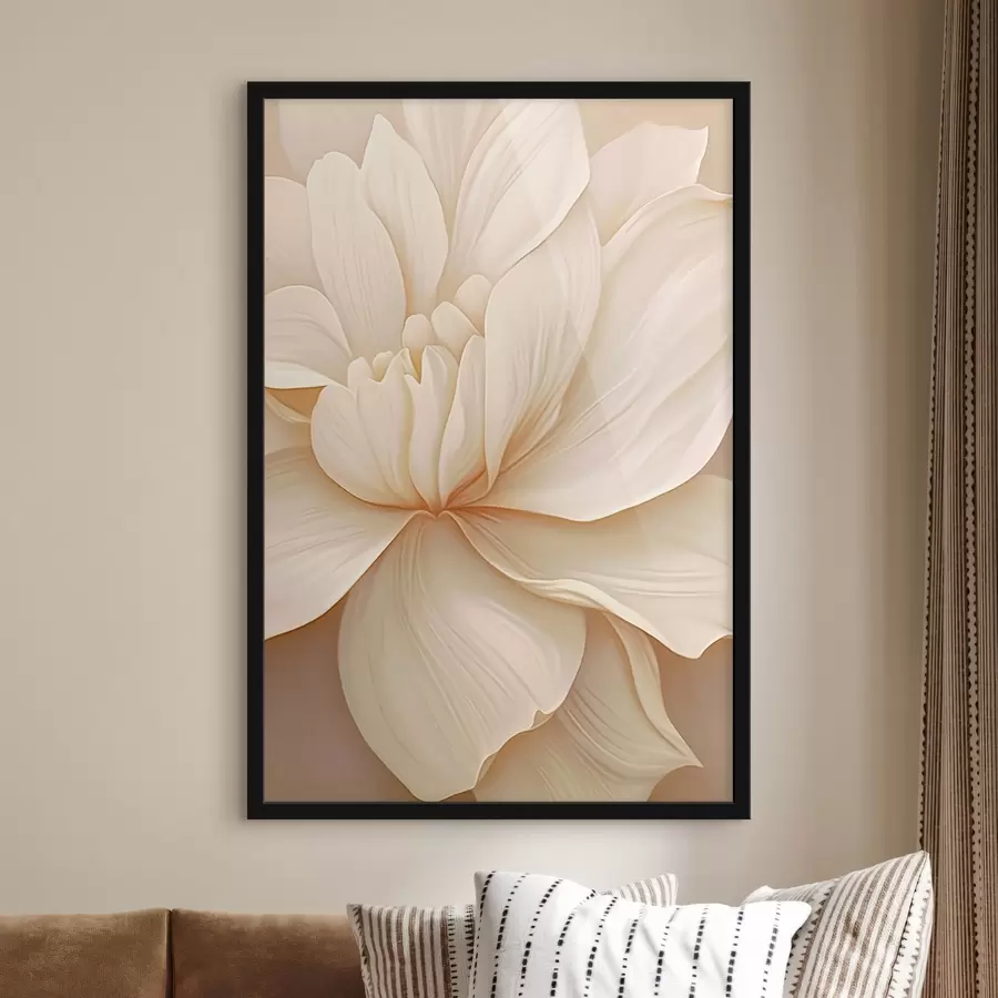 Fotobehang Romige bloem f42165