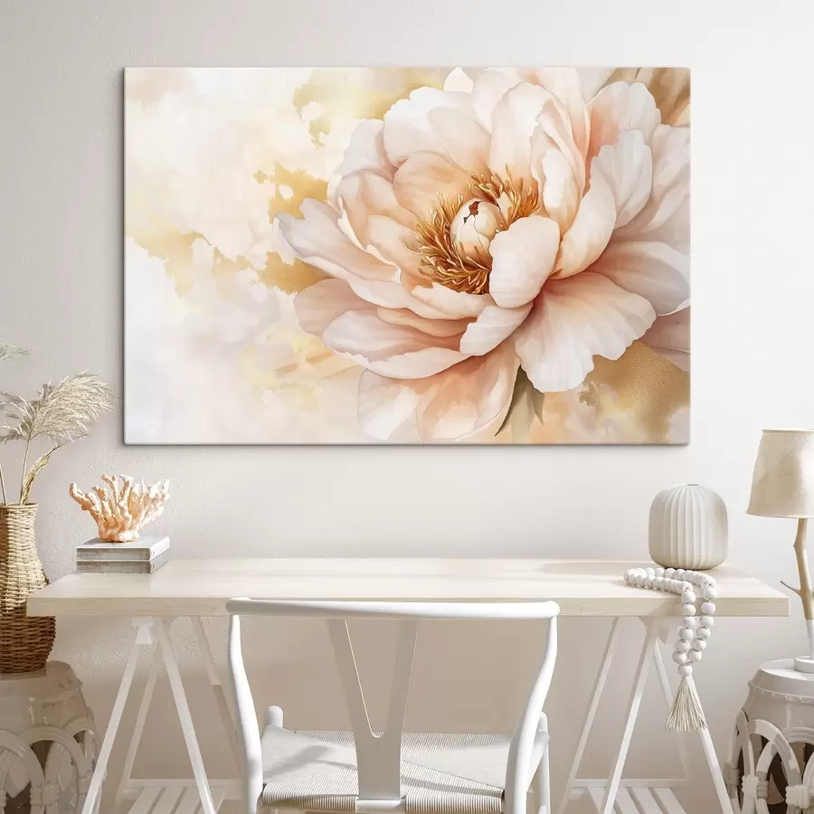  Schilderijen Pioenroos bloem tekening, acryl stijl s42202