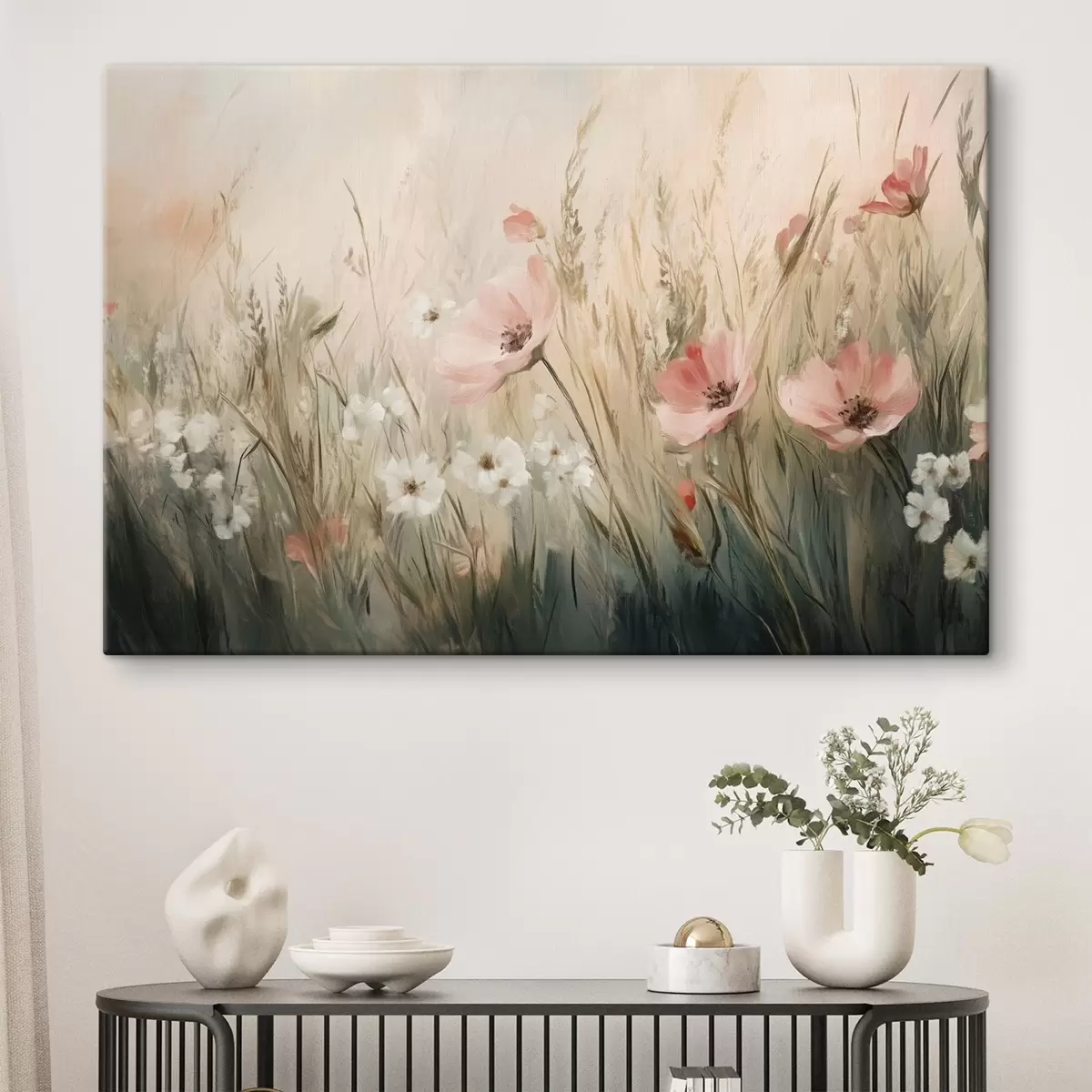  Peintures Fleurs dans la prairie, rustique, style acrylique s42209