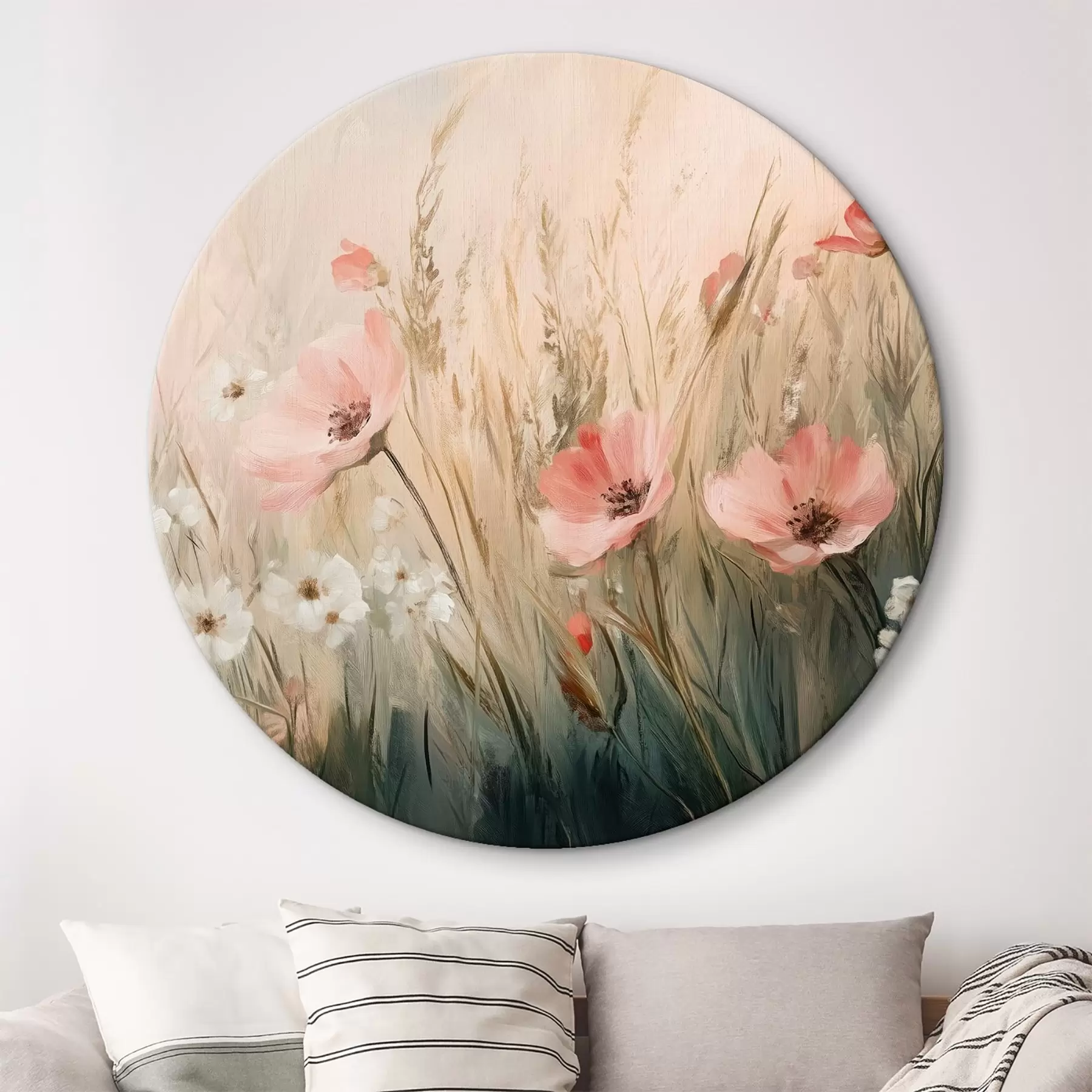  Peintures Fleurs dans la prairie, rustique, style acrylique r42209