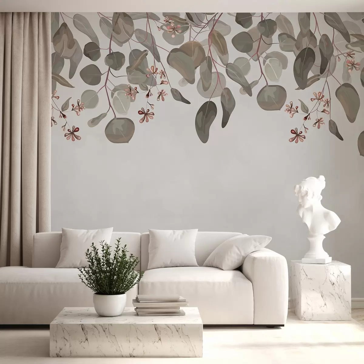 Fotobehang bladeren bovenop w02668