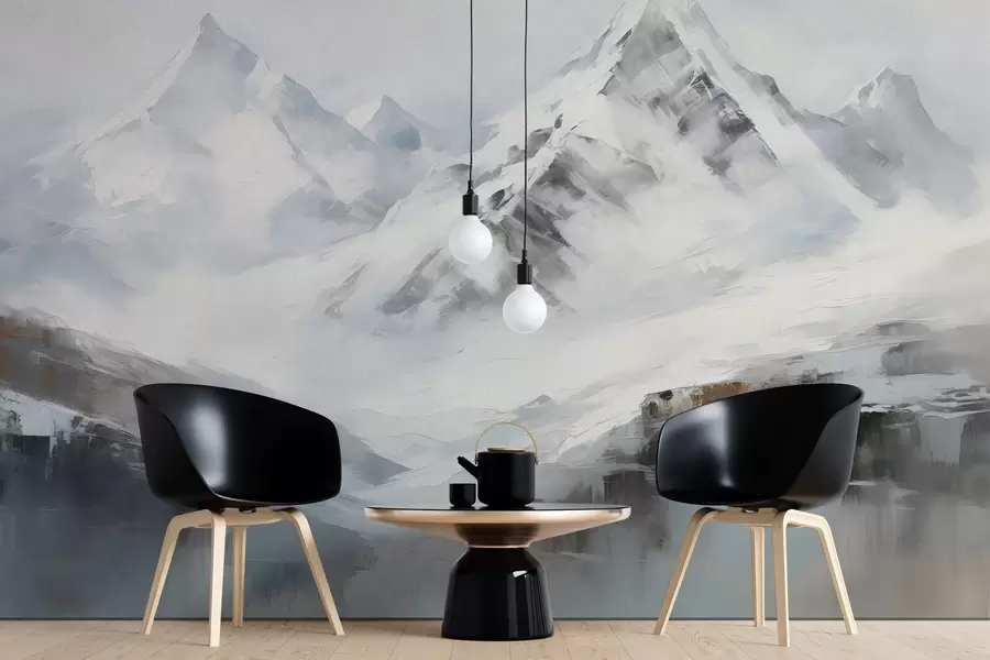 Papier peint photo Montagnes stylisées w02681