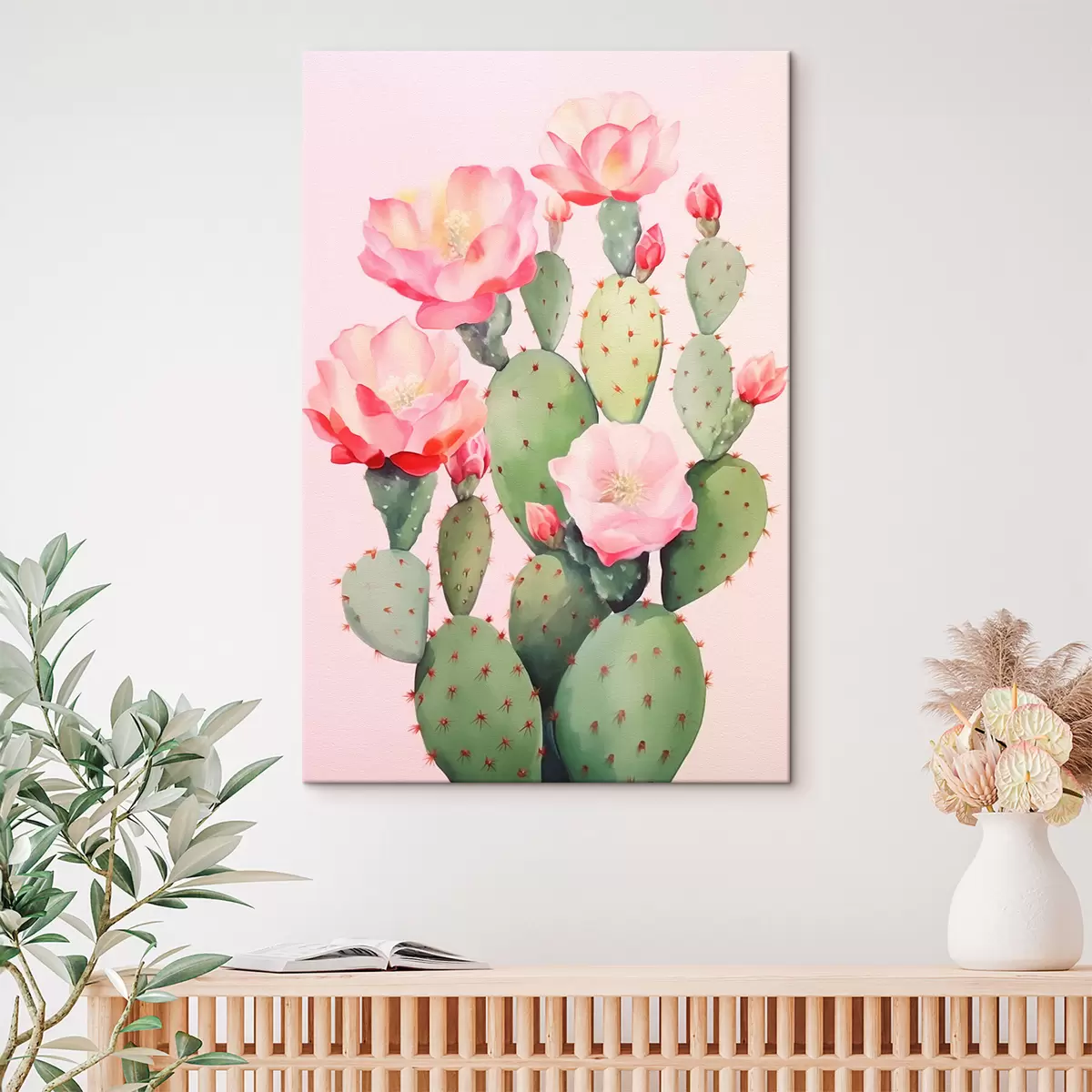  Schilderijen Cactussen en bloemen s42312