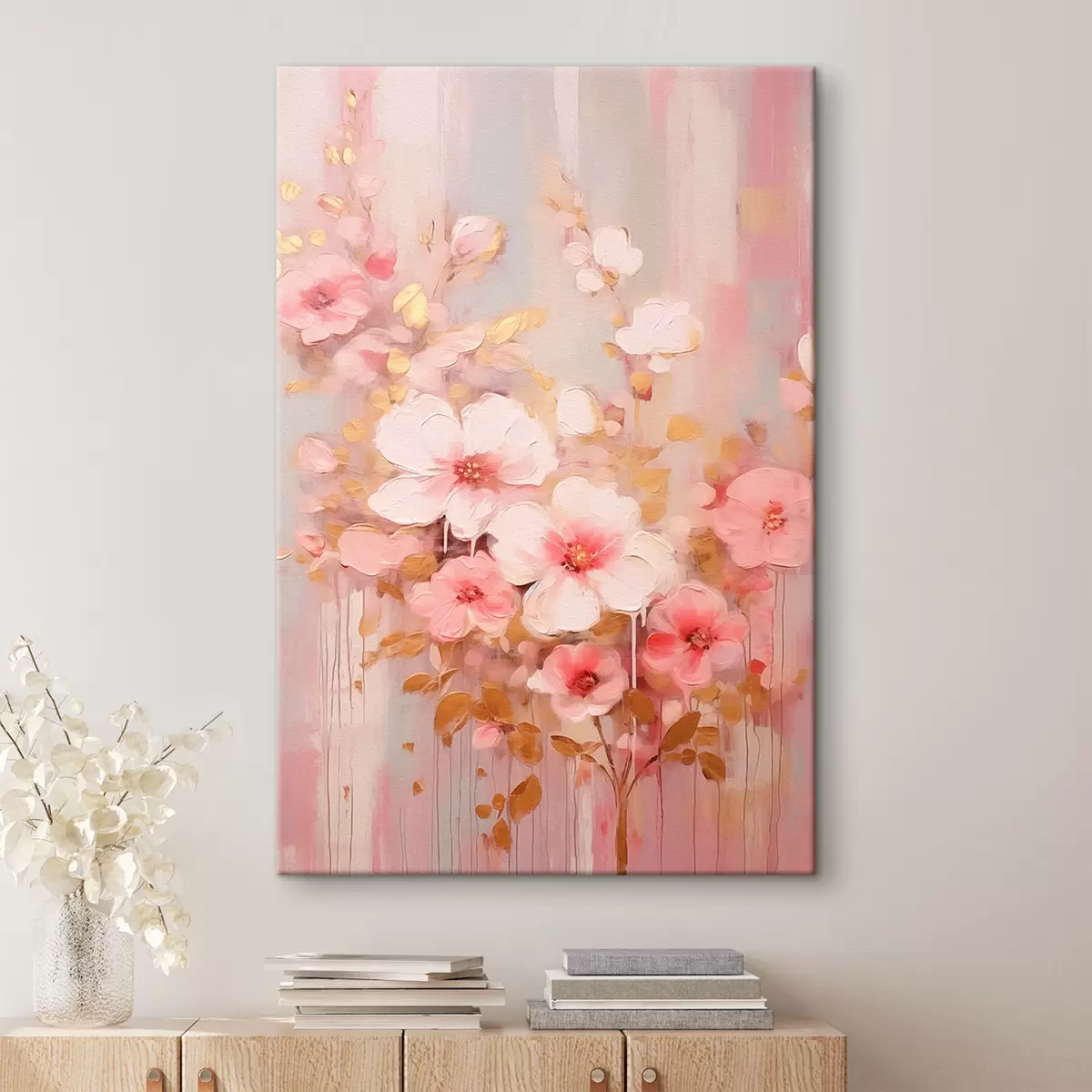  Peintures De belles fleurs roses s42315