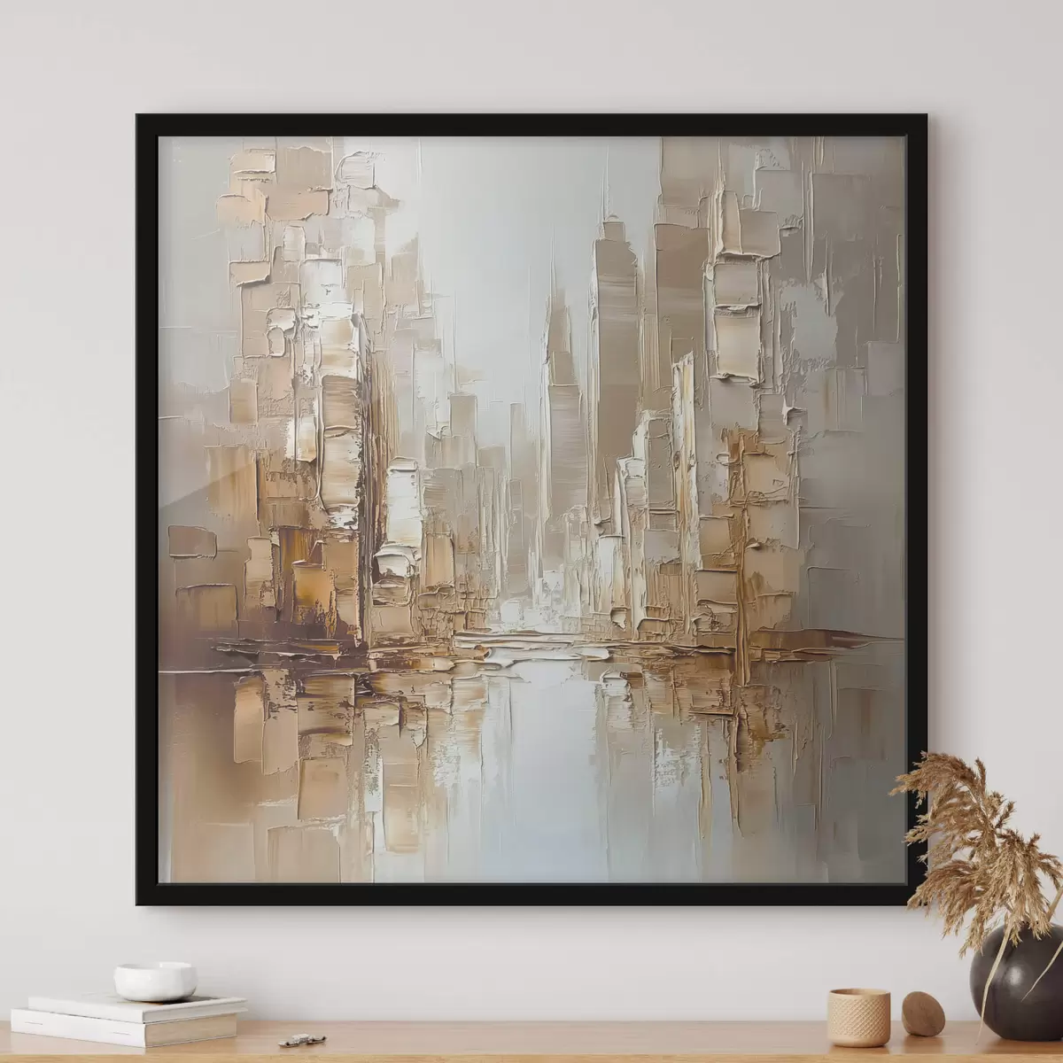 Affiche Abstraction avec imitation de coups de pinceau f42132