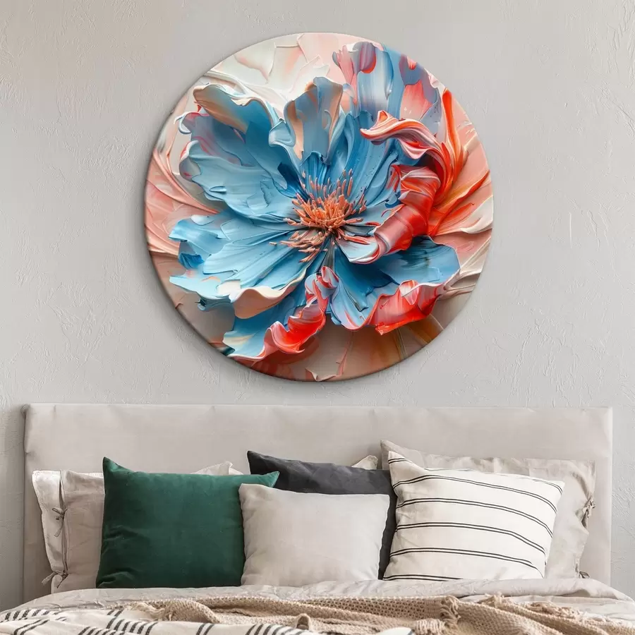  Peintures Coquelicot magique aux pétales volumineux dans les tons pêche et bleu r40992