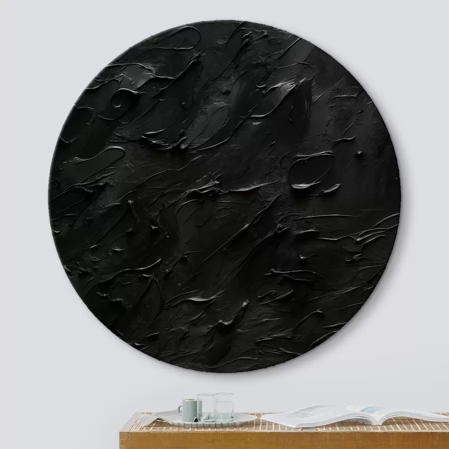  Schilderijen Abstractie met zwarte olieverf r41024