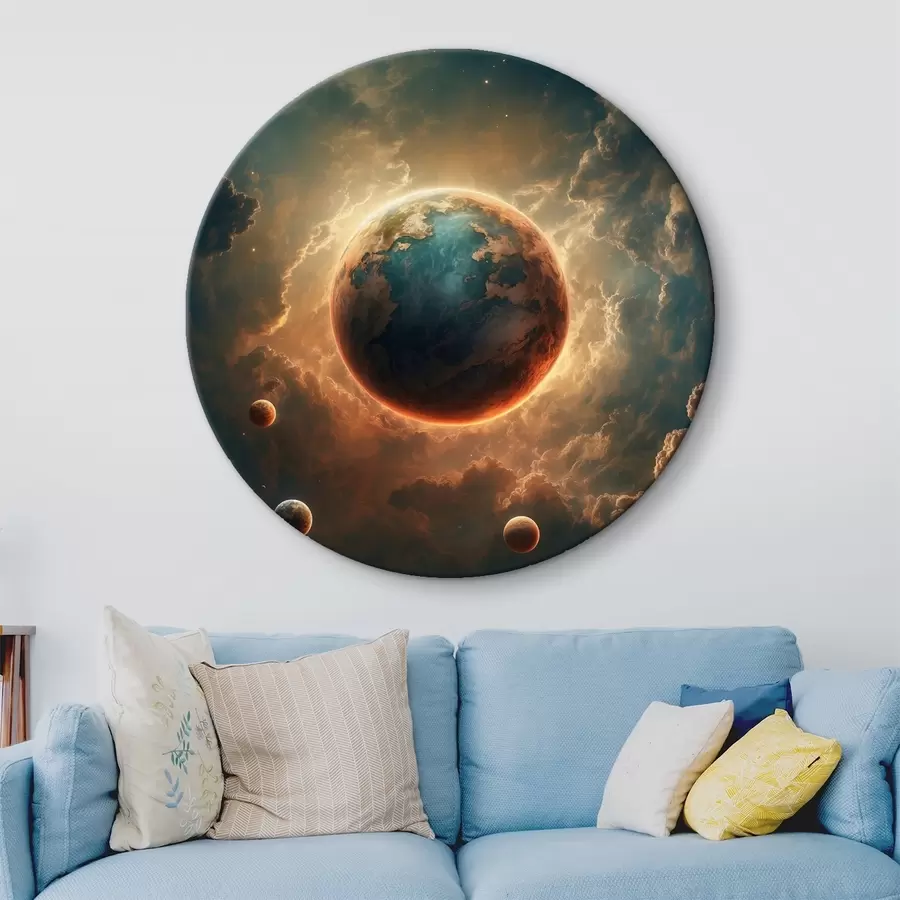  Schilderijen Planeet die de zon bedekt r41034