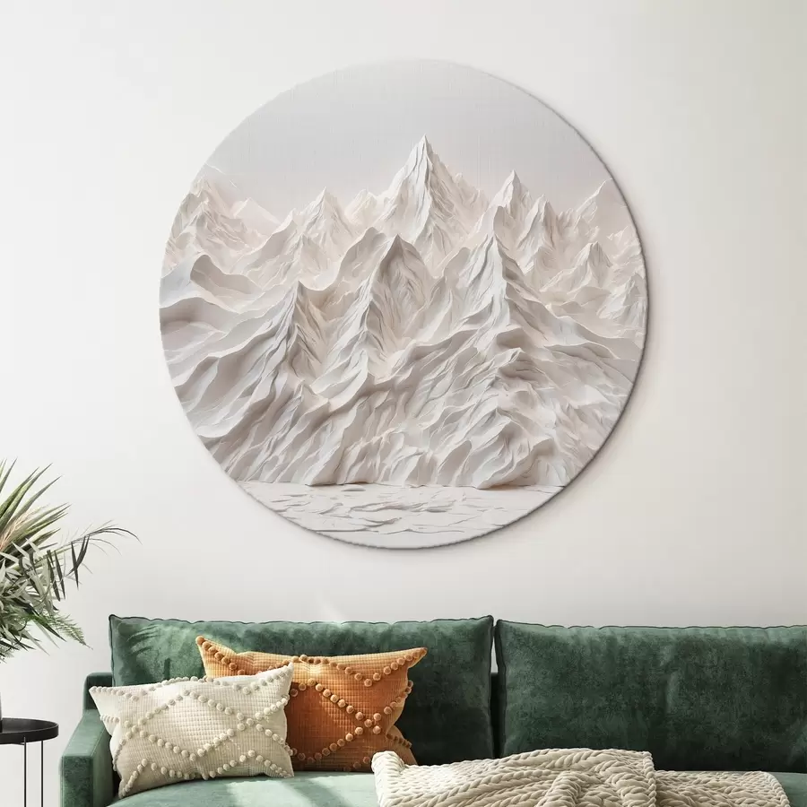 Fotobehang Witte abstracte bergen r41037