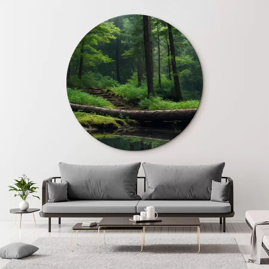  Peintures Arbre tombé dans la forêt r41054