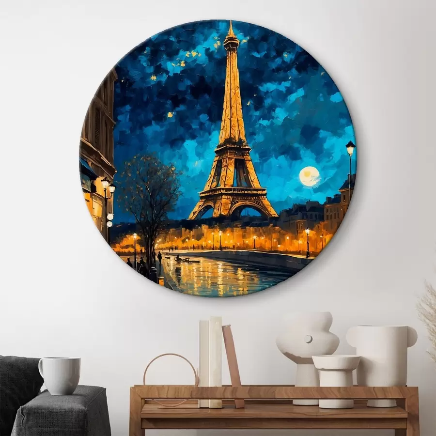  Schilderijen Parijs bij nacht r41302