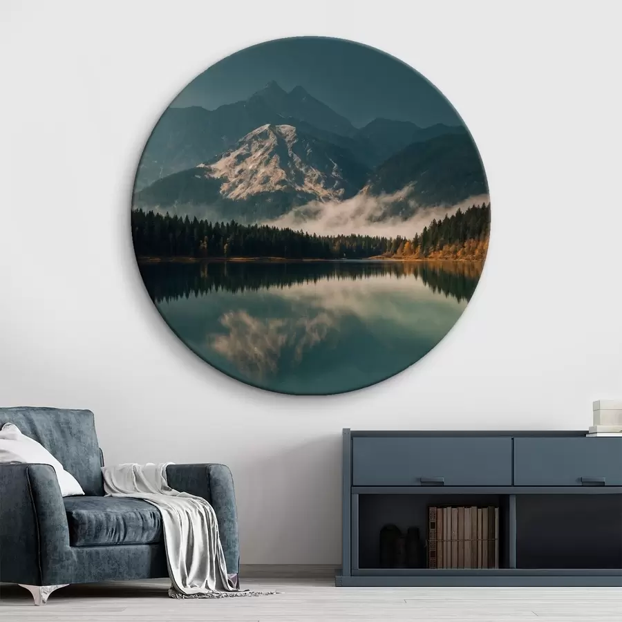  Schilderijen Bergfoto vanaf het meer r41316