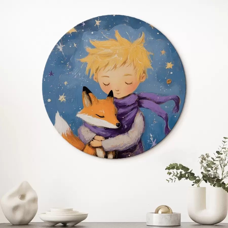  Schilderijen De kleine prins knuffelt de vos r41347