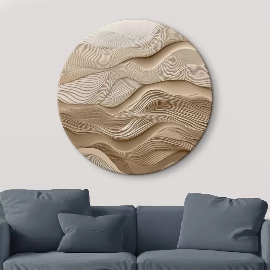  Schilderijen Abstracte golven met imitatiestructuur r41358