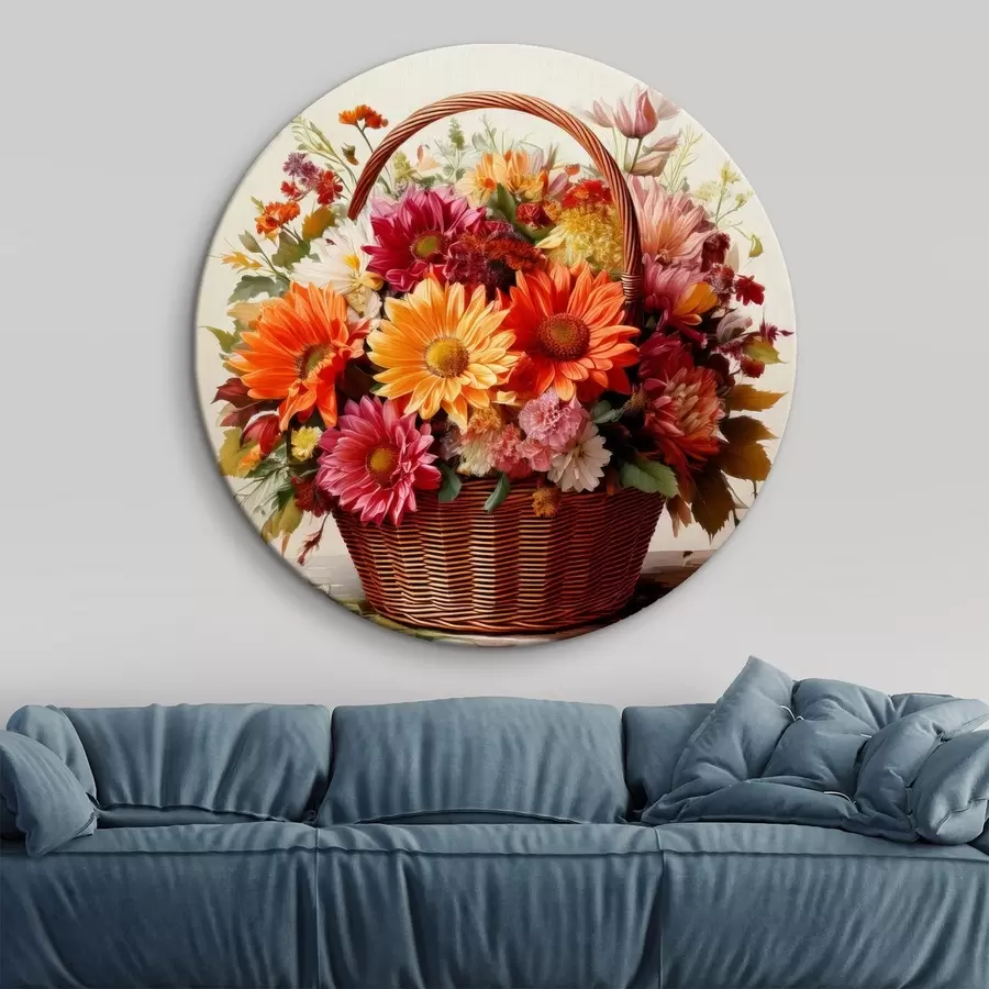  Peintures panier avec fleurs d'automne r41405