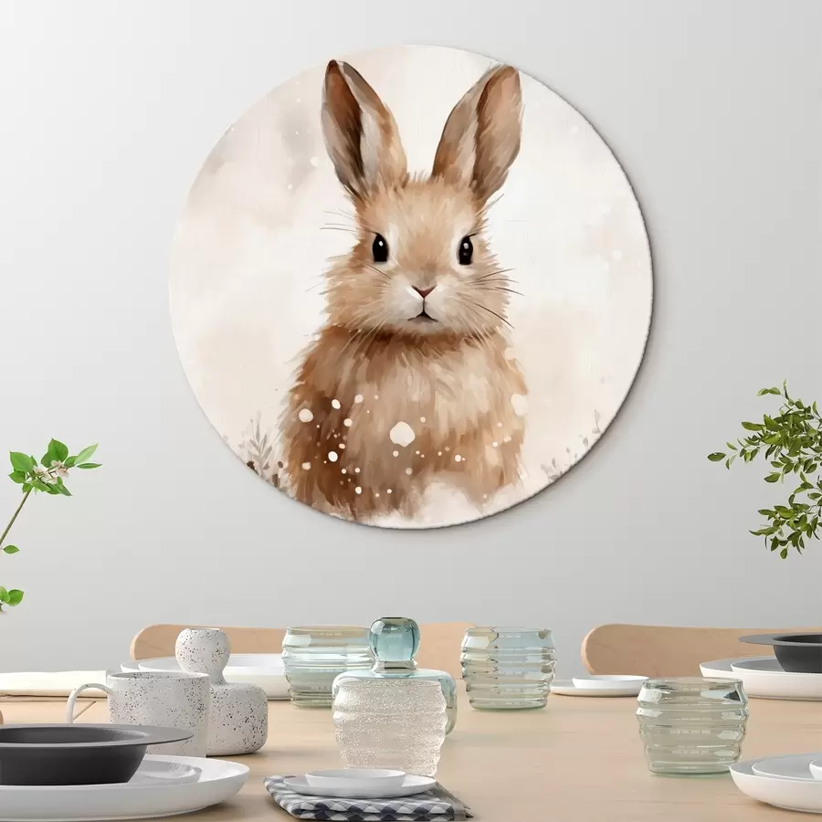  Schilderijen Haas in de sneeuw aquarel r41473