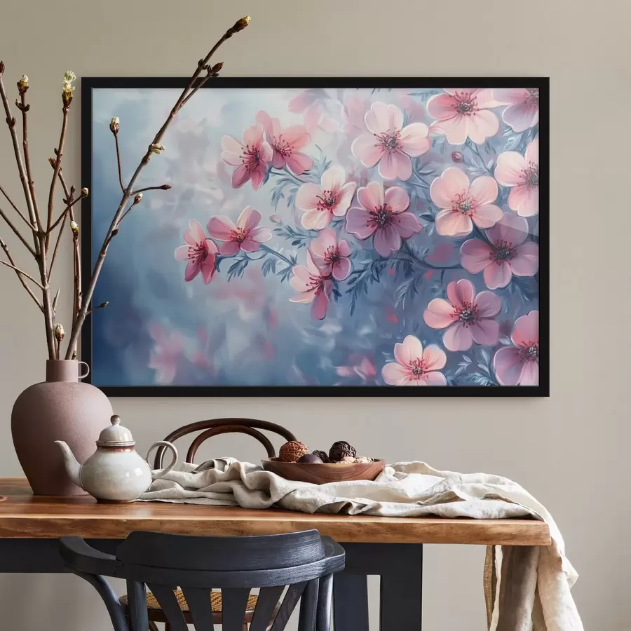 Papier peint photo Fleurs roses délicates f42322