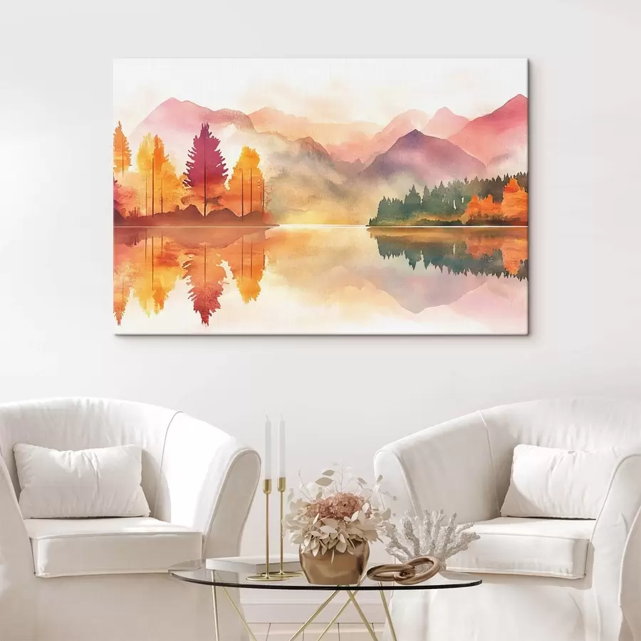  Schilderijen Bergen in aquarelstijl s42183