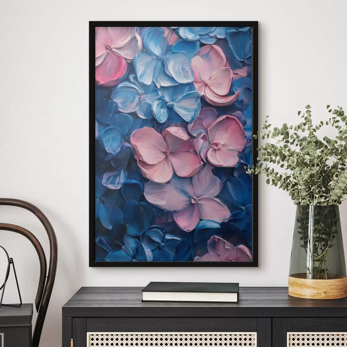 Affiche Fleurs, imitation de modelage f42180