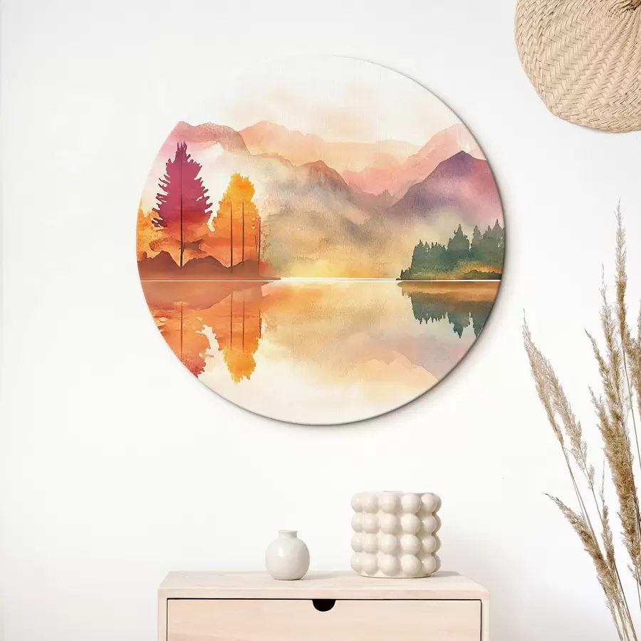  Schilderijen Bergen in aquarelstijl r42183