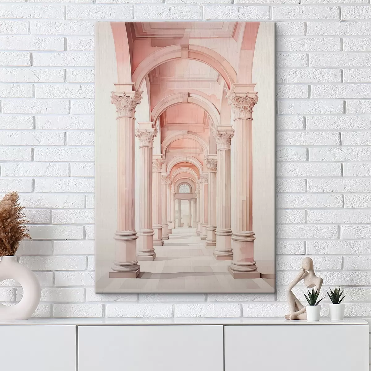  Schilderijen Architecturale structuur met kolommen imitatie van aquarel s42361