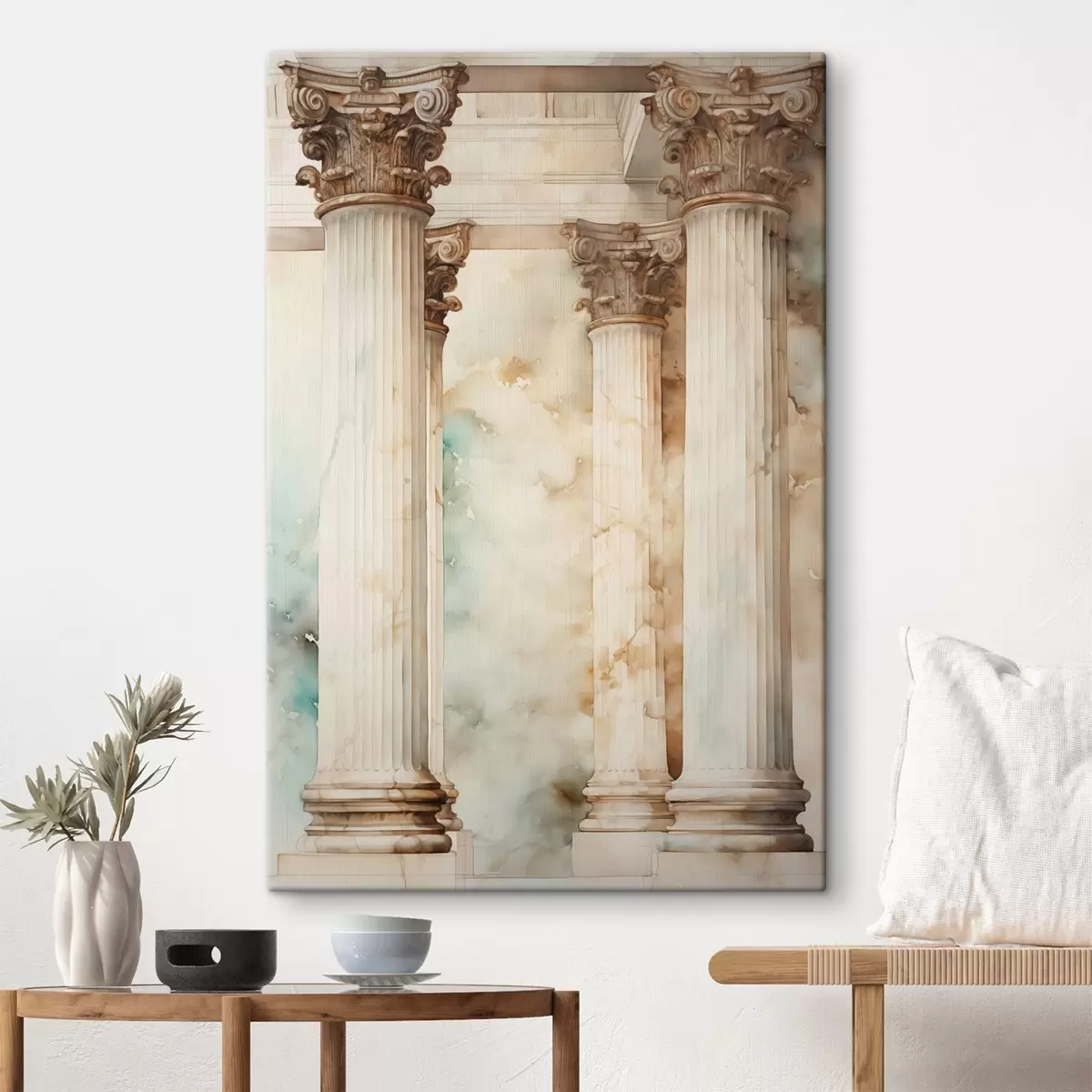  Peintures Colonnes anciennes imitation aquarelle s42363