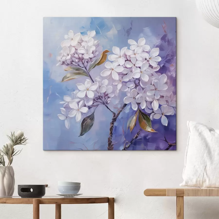  Peintures Branche de lilas imitant une peinture floue s42370