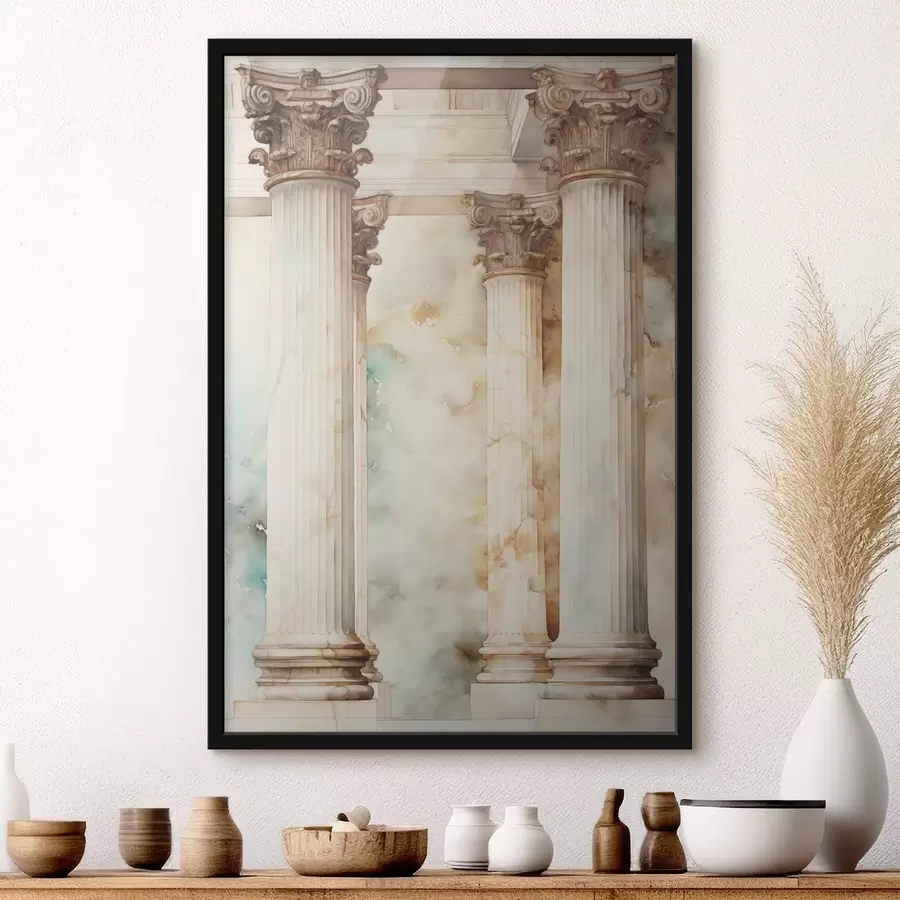Papier peint photo Colonnes anciennes imitation aquarelle f42363
