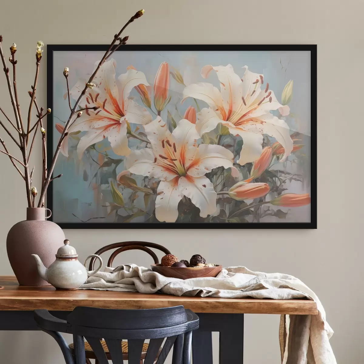 Affiche Lys sauvages grande imitation de peinture f42367