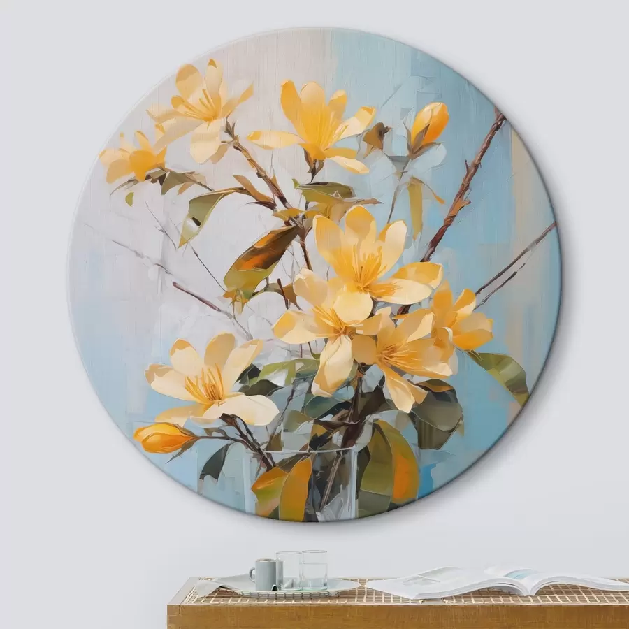  Peintures Branches avec fleurs jaunes dans un vase imitation peinture r42358