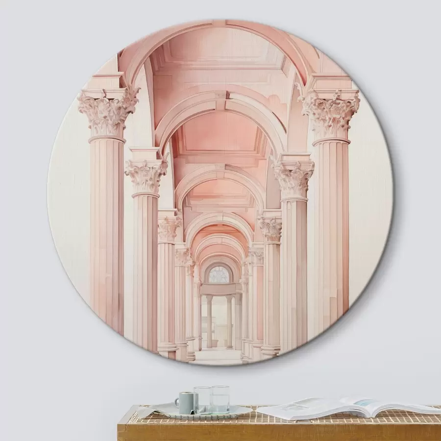  Schilderijen Architecturale structuur met kolommen imitatie van aquarel r42361