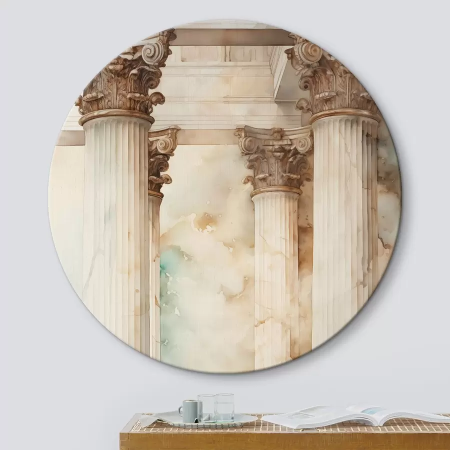  Schilderijen Antieke zuilen imitatie aquarel r42363